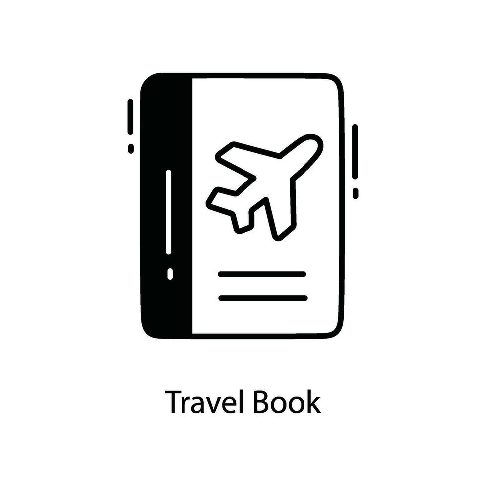 reizen boek tekening icoon ontwerp illustratie. reizen symbool Aan wit achtergrond eps 10 het dossier vector