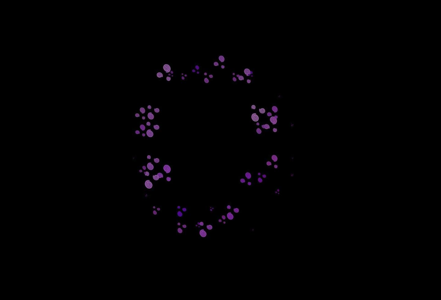 donkerroze, blauw vectorpatroon met bellenvormen. vector