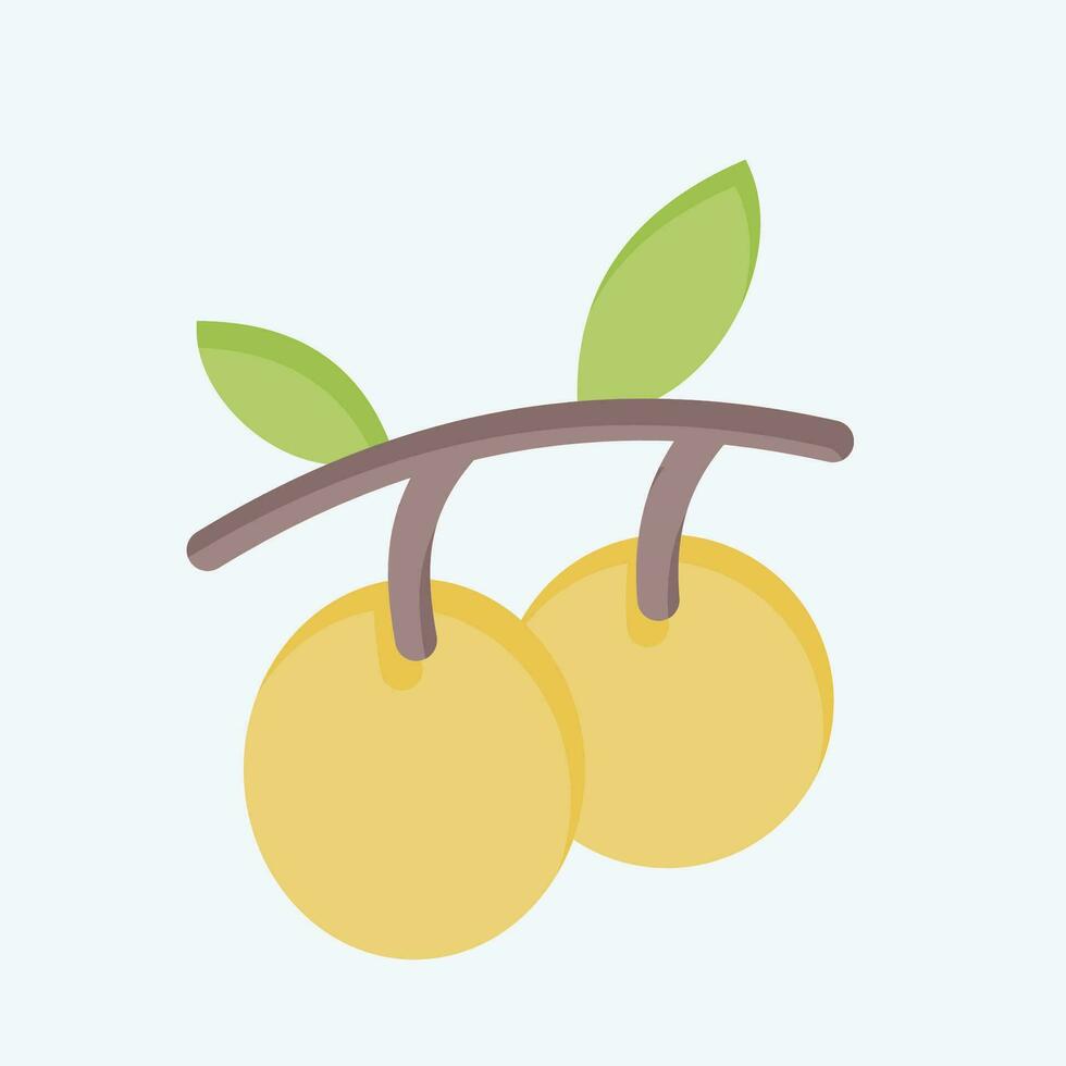 icoon olijf- olie. verwant naar fruit en groente symbool. vlak stijl. gemakkelijk ontwerp bewerkbaar. gemakkelijk illustratie vector