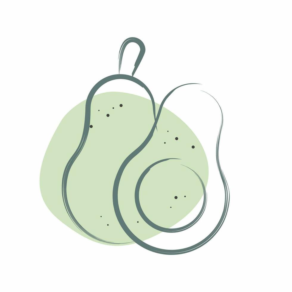 icoon avocado. verwant naar fruit en groente symbool. kleur plek stijl. gemakkelijk ontwerp bewerkbaar. gemakkelijk illustratie vector