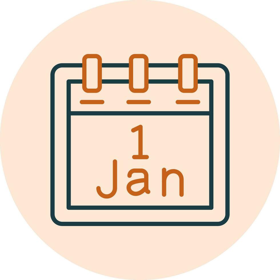 januari 1 vector icoon