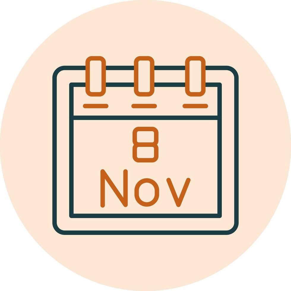 november 8 vector icoon