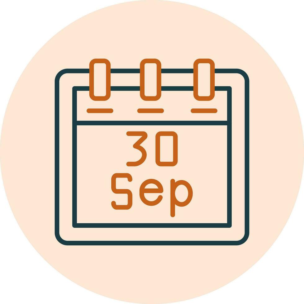 september 30 vector icoon