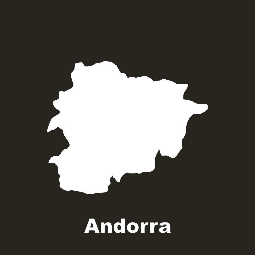 Andorra kaart icoon vector