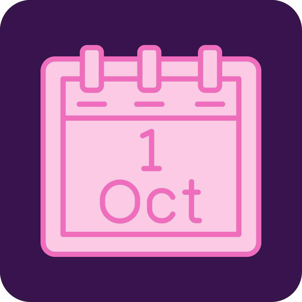 oktober 1 vector icoon