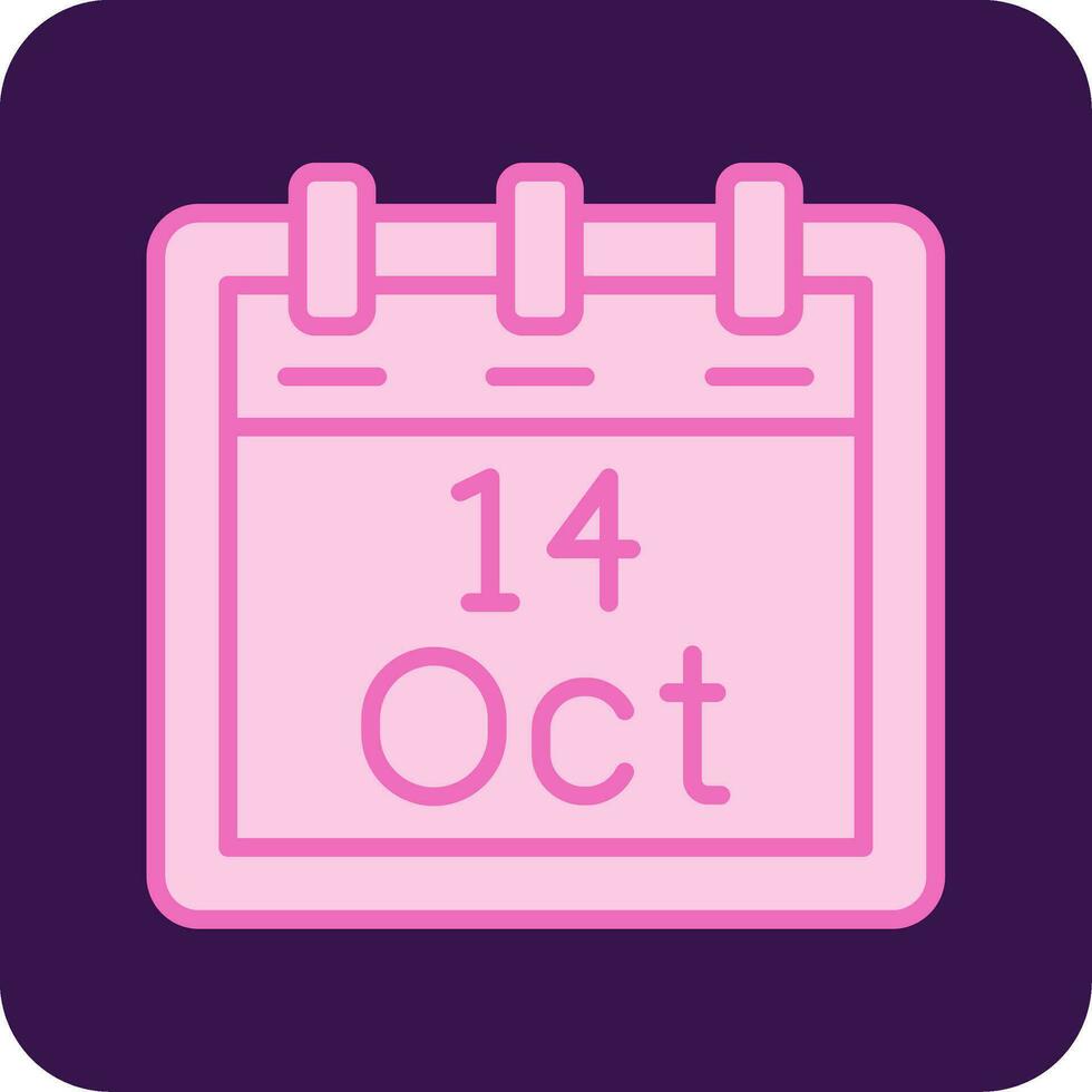 oktober 14 vector icoon