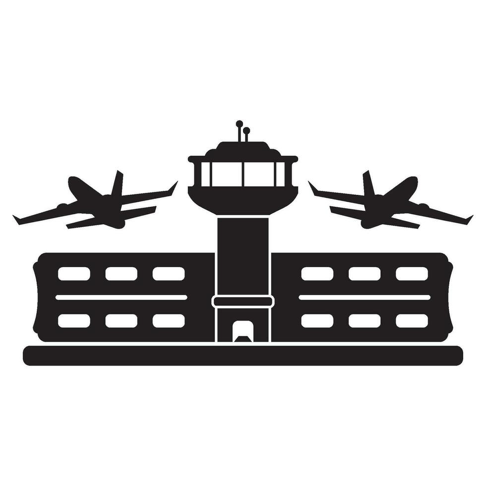 luchthaven icoon logo vector ontwerp sjabloon illustratie