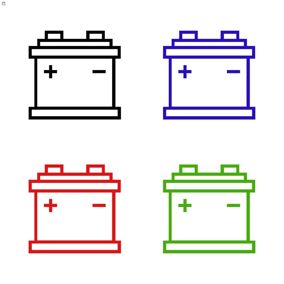 autobatterij geïllustreerd op een witte achtergrond vector