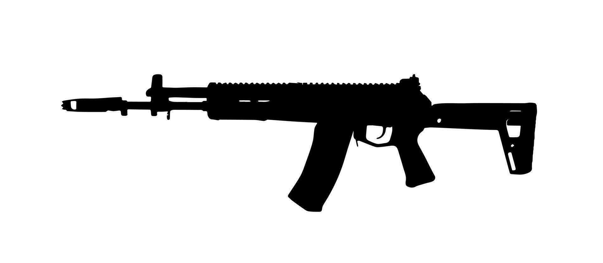 ak-12. wapen. vector silhouet illustratie