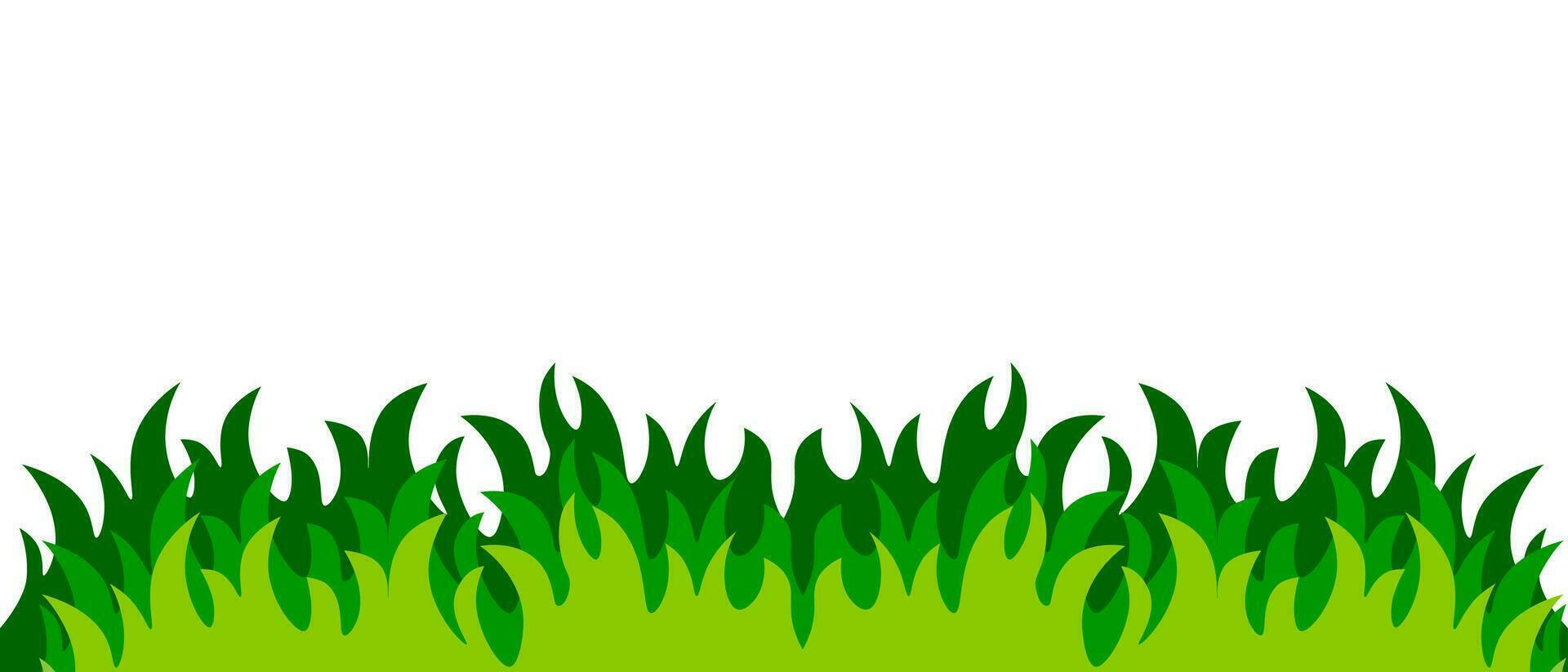 groen gras grens horizontaal. vector ontwerp.