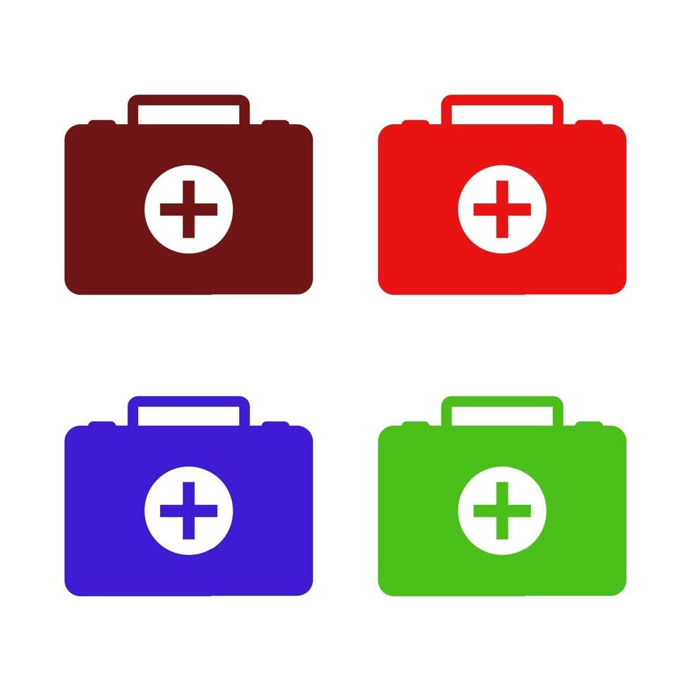 medische koffer geïllustreerd op een witte achtergrond vector