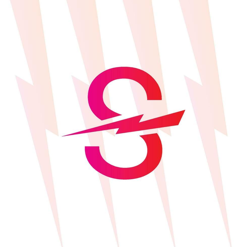 s brief logo met de elektrisch teken, elektriciteit logo, macht energie logo, en icoon vector