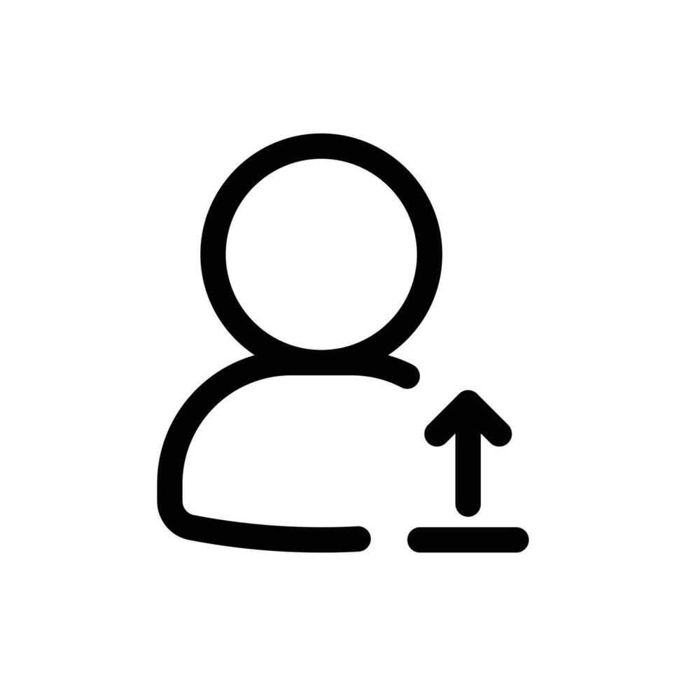 uploaden gebruiker icoon in modieus schets stijl geïsoleerd Aan wit achtergrond. uploaden gebruiker silhouet symbool voor uw website ontwerp, logo, app, ui. vector illustratie, eps10.