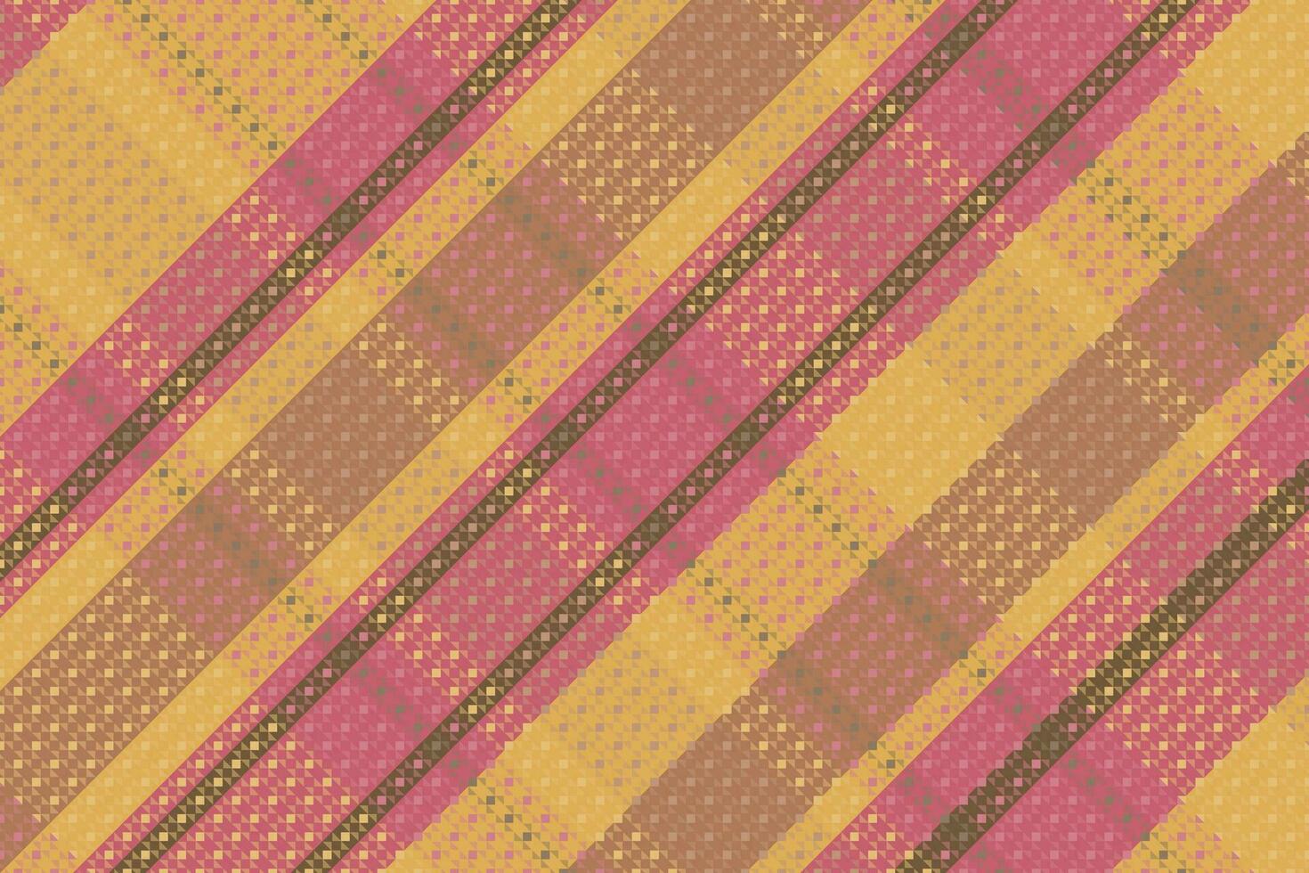 tartan geruite patroon met textuur en koffie kleur. vector