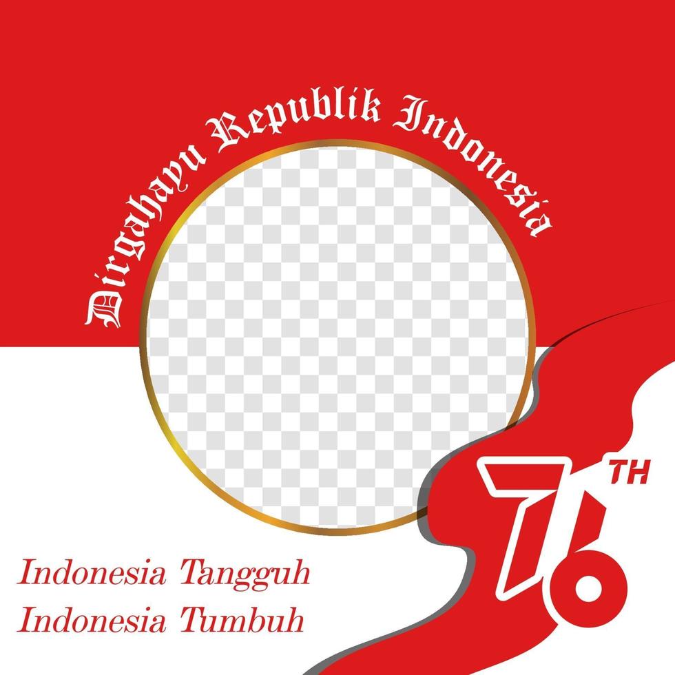 gratis download indonesische twibbon van 76 viering vector