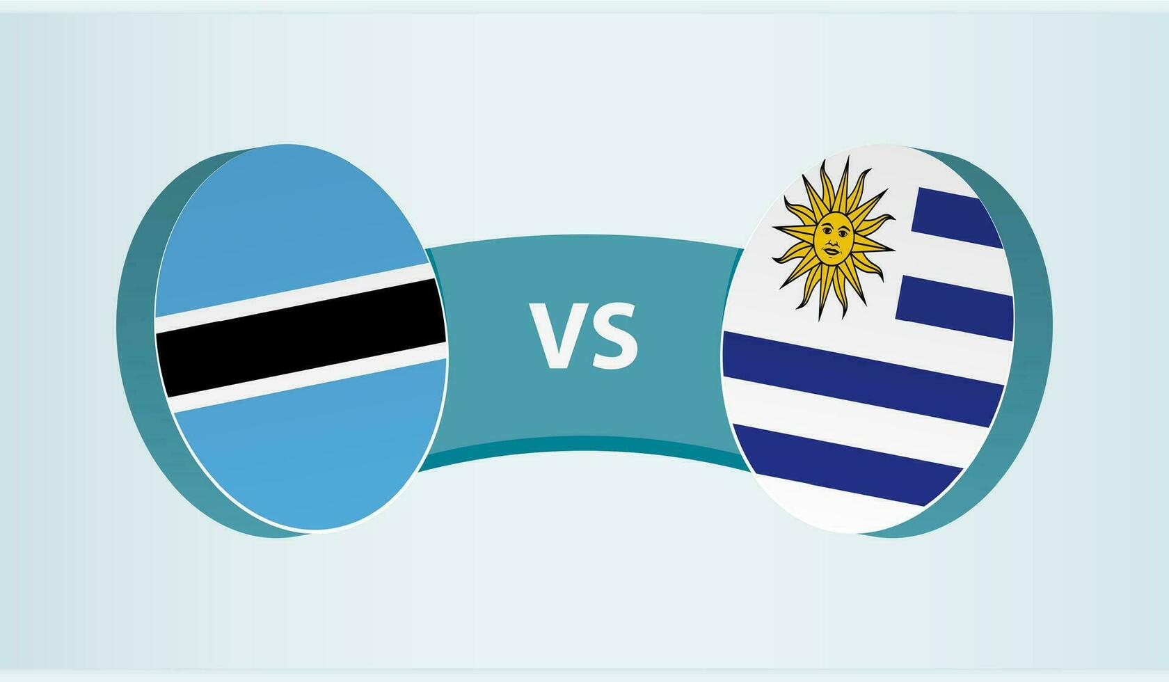 botswana versus Uruguay, team sport- wedstrijd concept. vector