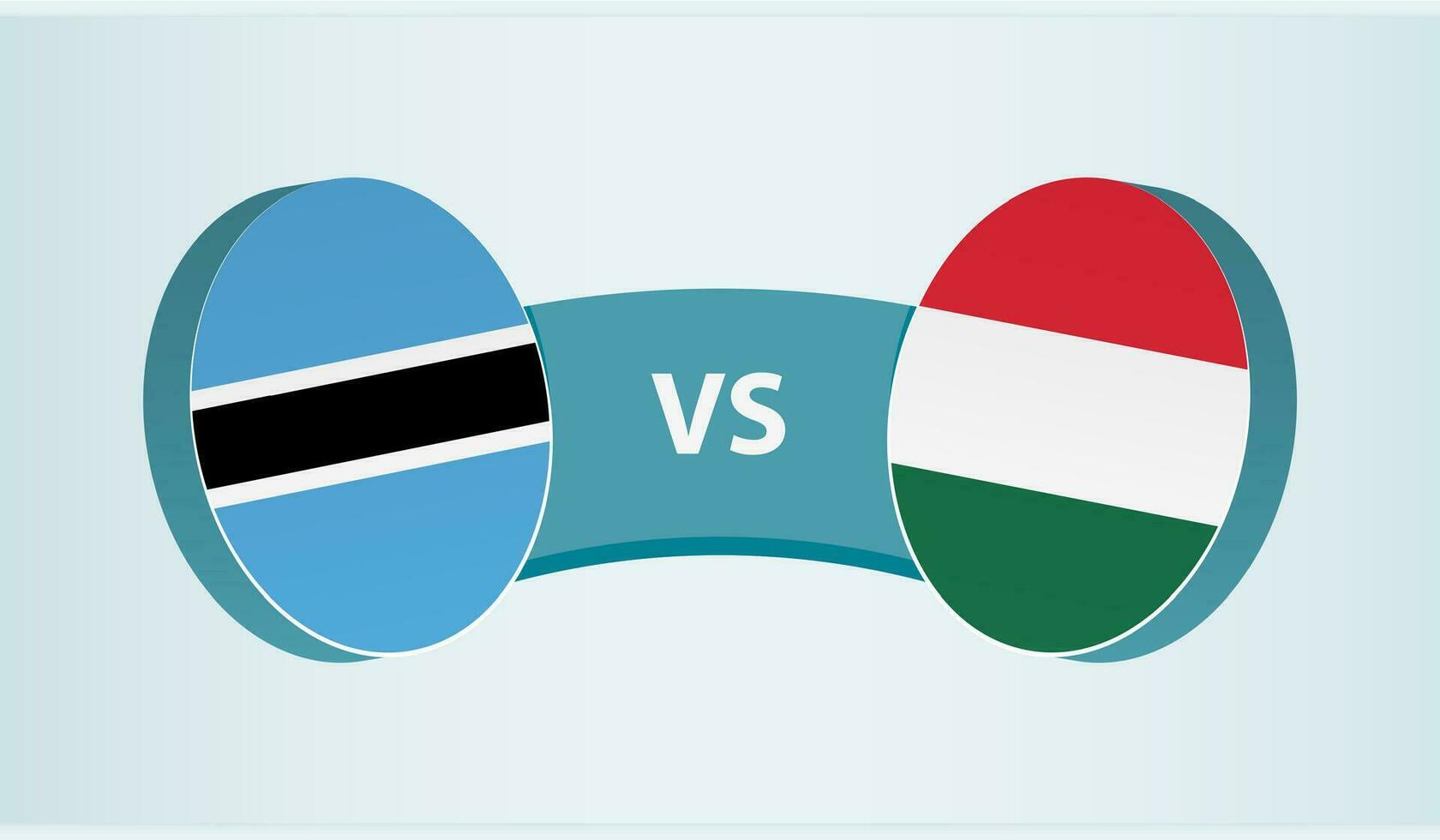 botswana versus Hongarije, team sport- wedstrijd concept. vector