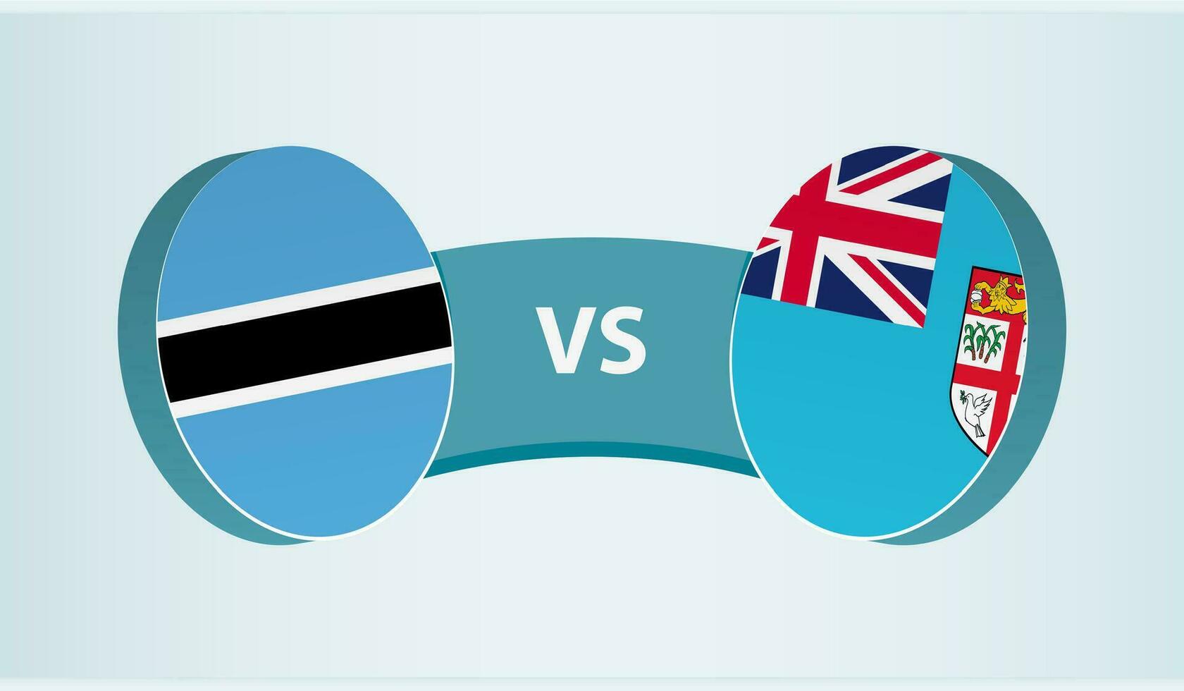 botswana versus fiji, team sport- wedstrijd concept. vector