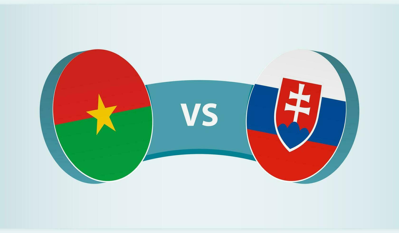 Burkina faso versus Slowakije, team sport- wedstrijd concept. vector