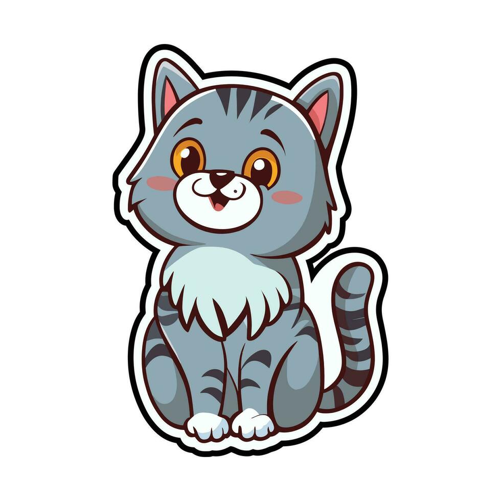 gelukkig kat vector sticker