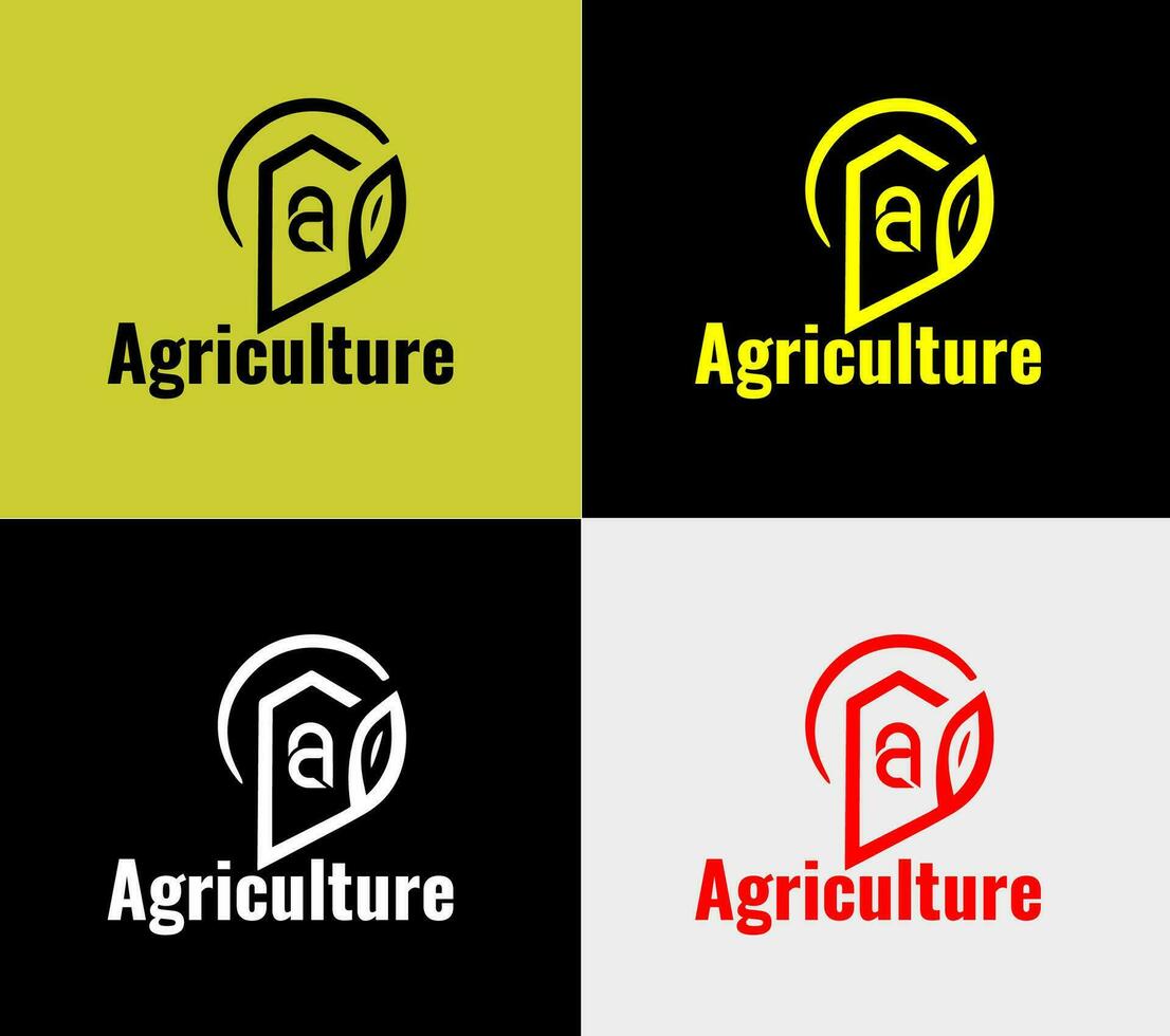 landbouw elementen kleur variatie abstract icoon. modern logo, bedrijf sjabloon. vector