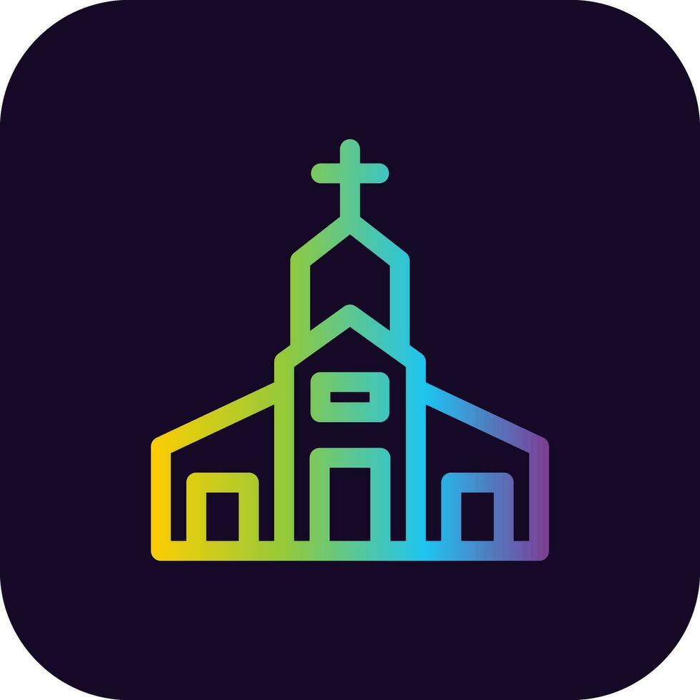 kerk creatief icoon ontwerp vector