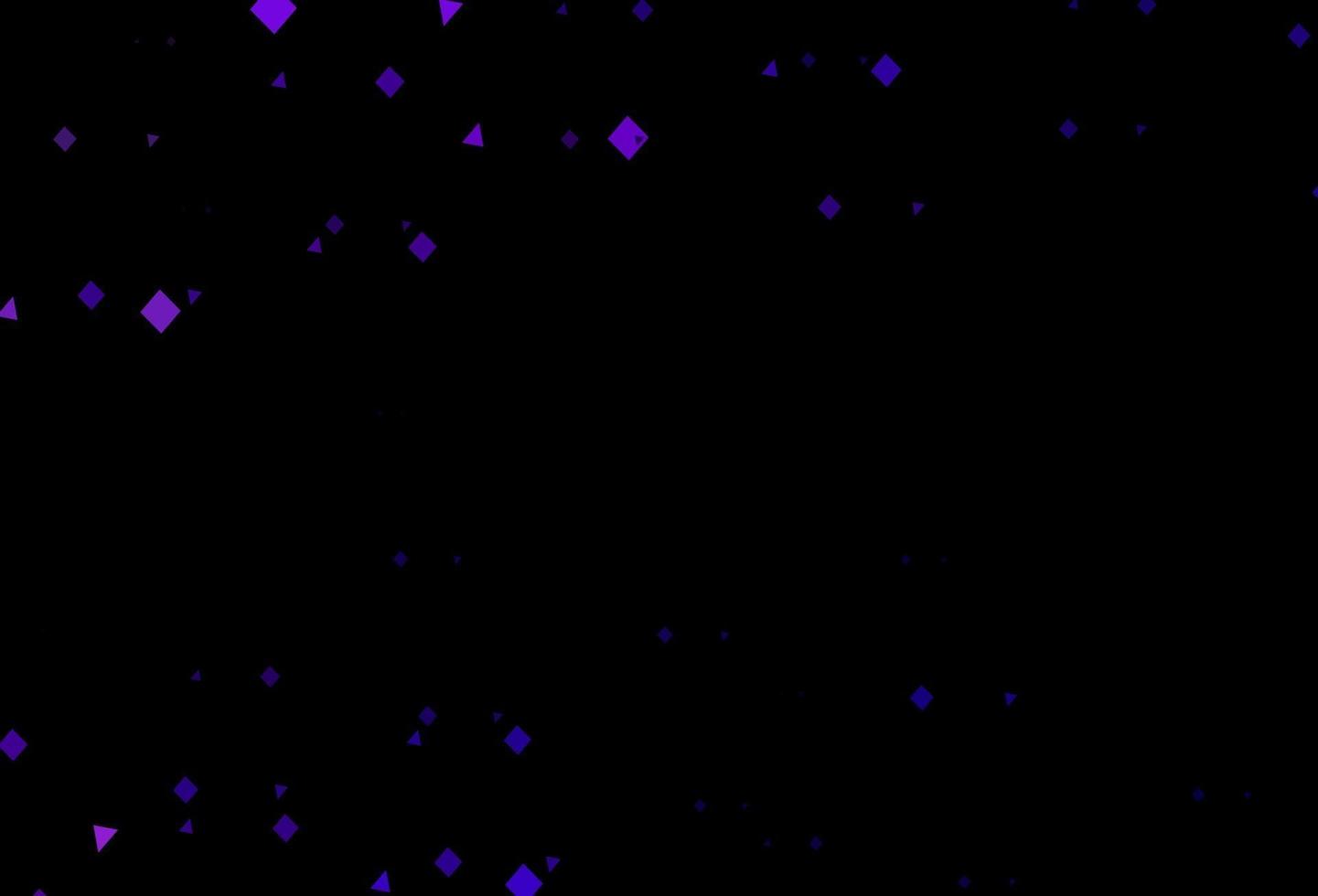donkerpaarse vectorsjabloon met kristallen, cirkels, vierkanten. vector