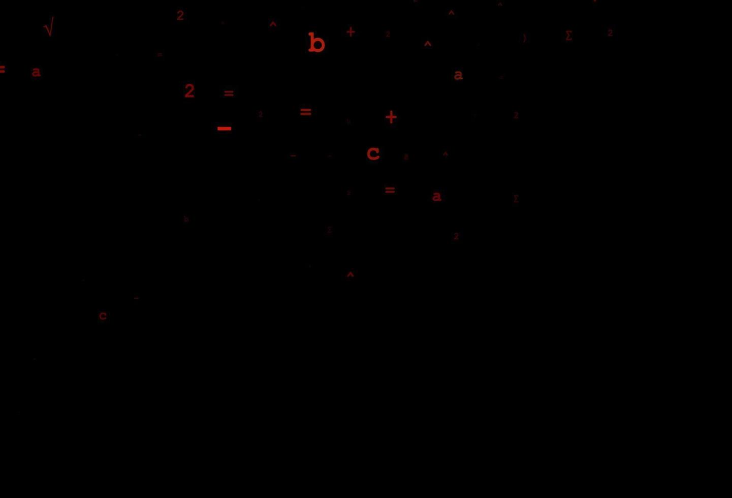donkerrode vectorachtergrond met cijfersymbolen. vector