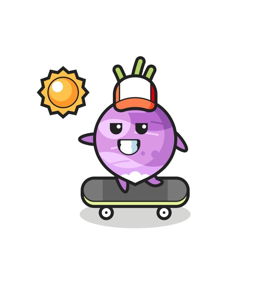 raap karakter illustratie berijd een skateboard vector