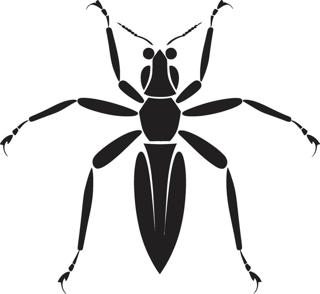 vector griezelig crawler embleem modern stok insect illustratie