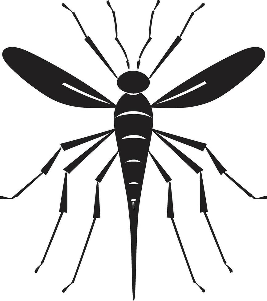 minimalistisch stok insect iconografie gebeeldhouwd insect silhouet vector