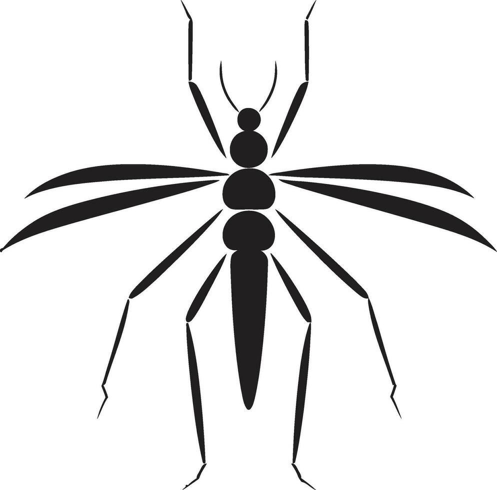 gevectoriseerd stok insect profiel abstract stok insect logo vector