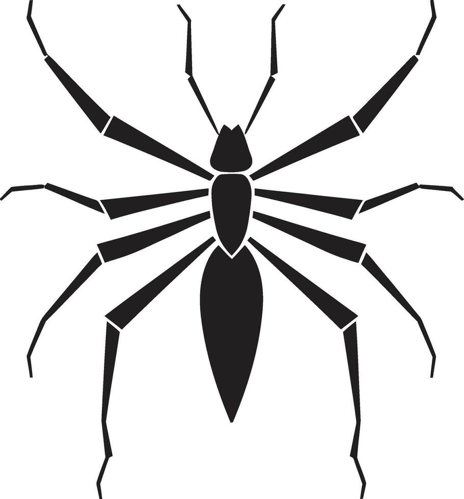 gevectoriseerd insect embleem strak stok insect icoon vector