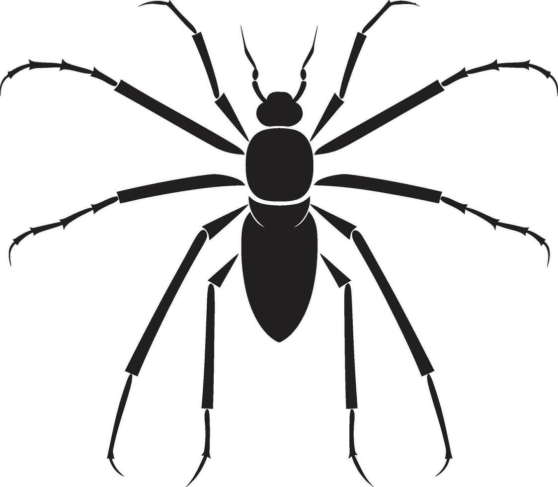 listig stok insect silhouet schimmig kever ontwerp vector