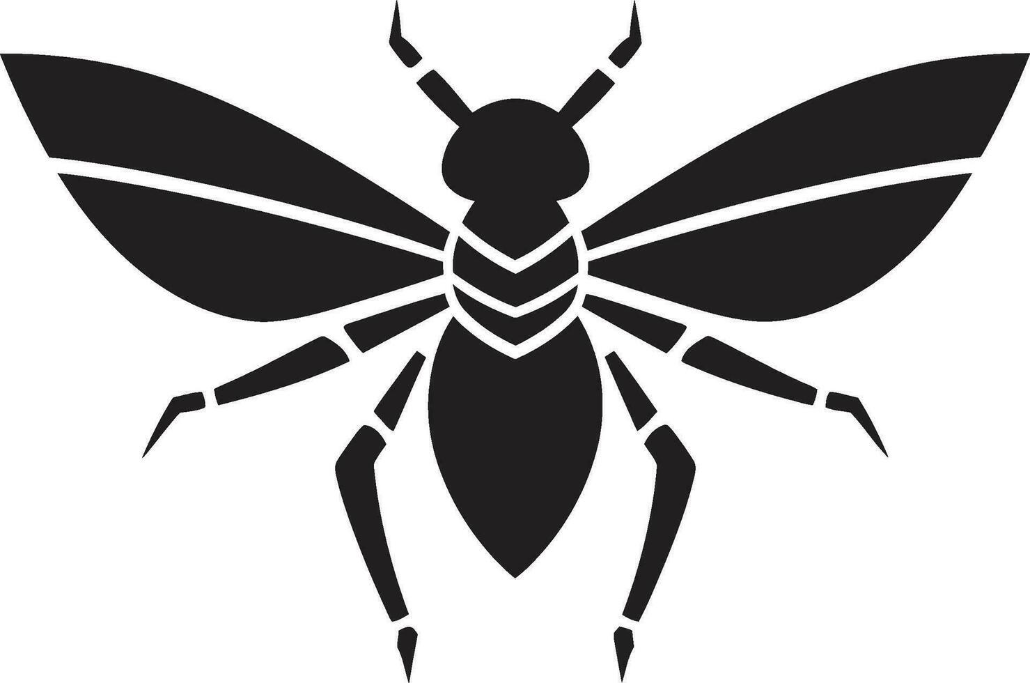 moordenaar wesp embleem ontwerp woestijn jager insect icoon vector