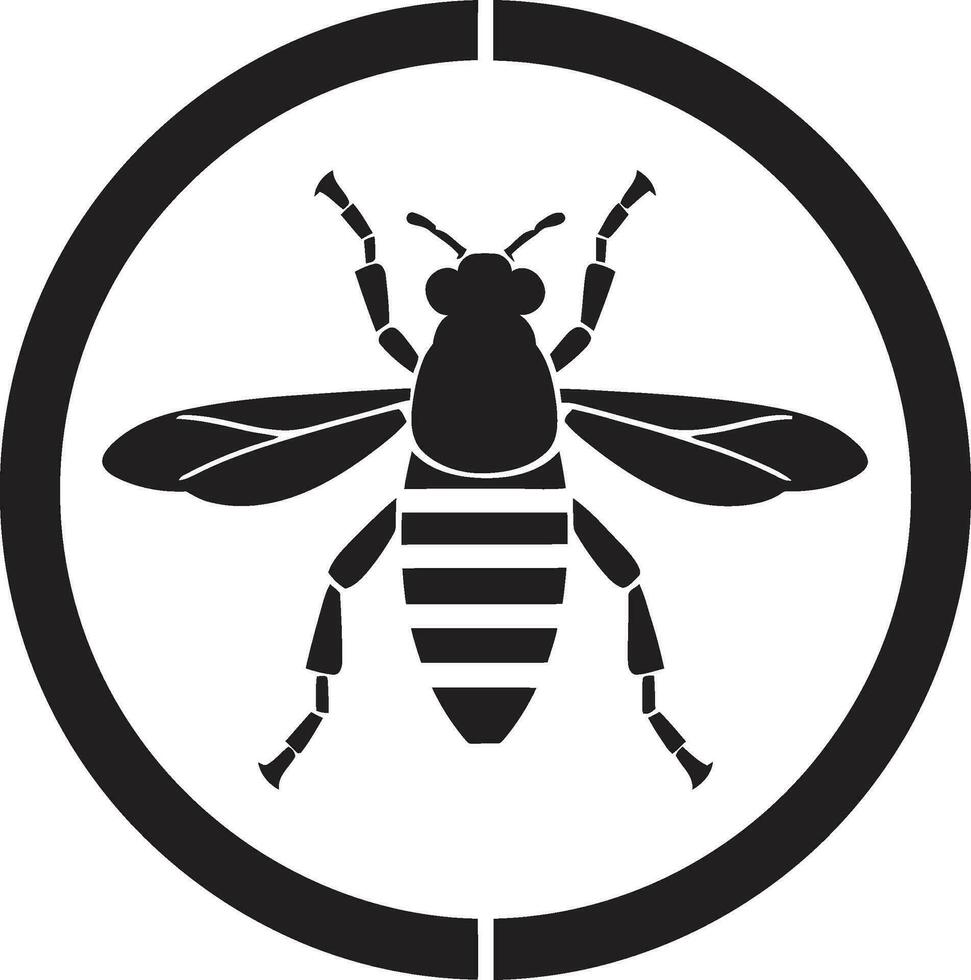 minimalistische insect illustratie stil vernietigers logo vector