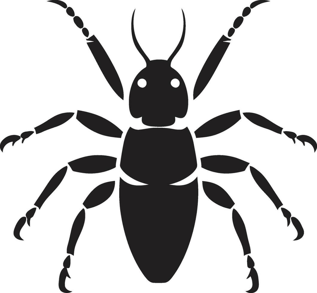 fluweel termiet icoon schimachtig insect logo vector