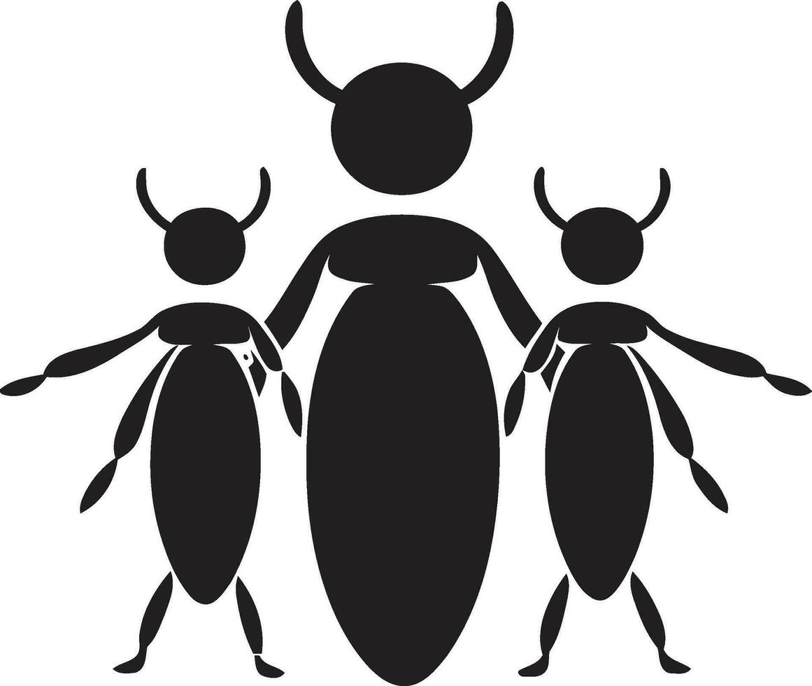 insect kolonie embleem ontwerp hout aan het eten dreiging icoon vector