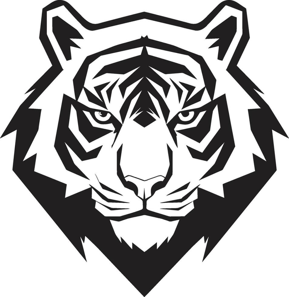 opvallend tijger logo vector wilde kat iconisch symbool