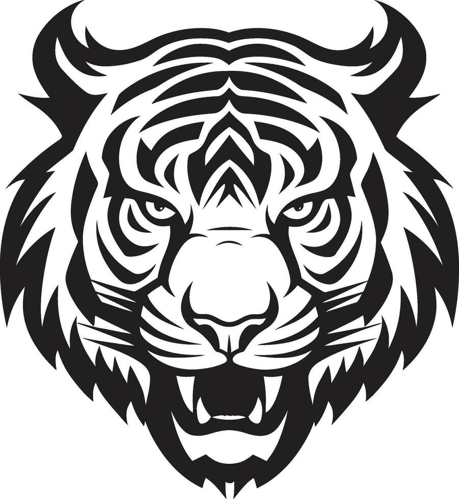 vorstelijk roofdier insigne bevallig onyx tijger logo vector
