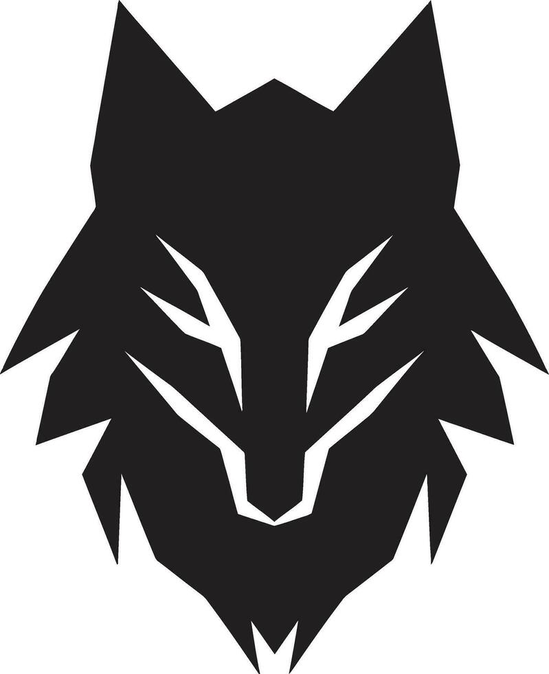 middernacht gehuil wolf embleem strak zwart wolf logo vector