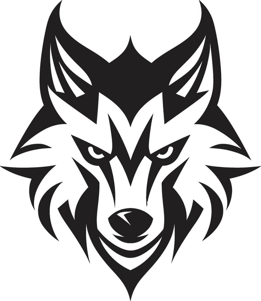 overschaduwd houtwolf Mark zwart wolf roamen zegel vector