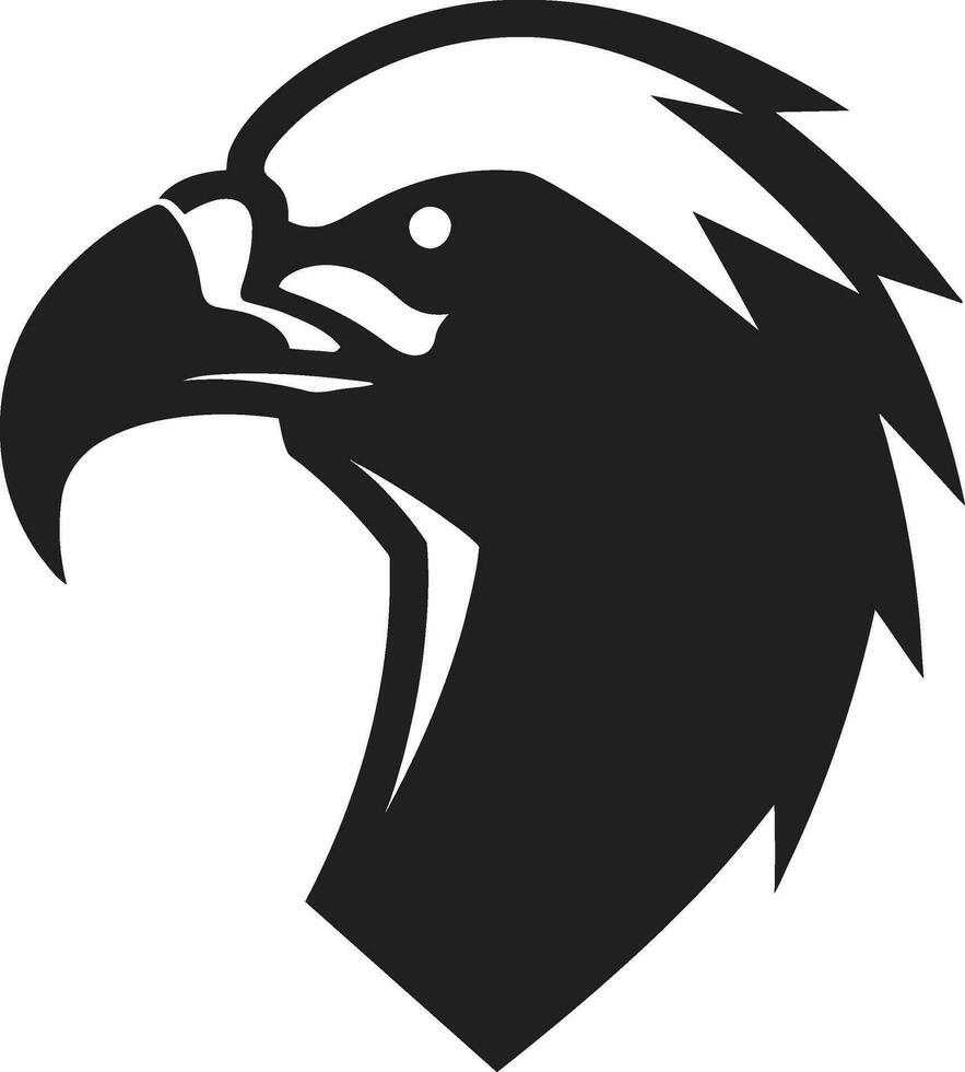 gieren majestueus visie logo donker vogel schildwacht insigne vector