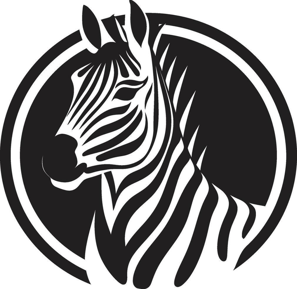 majestueus gestreept genade zebra's stil schoonheid icoon vector