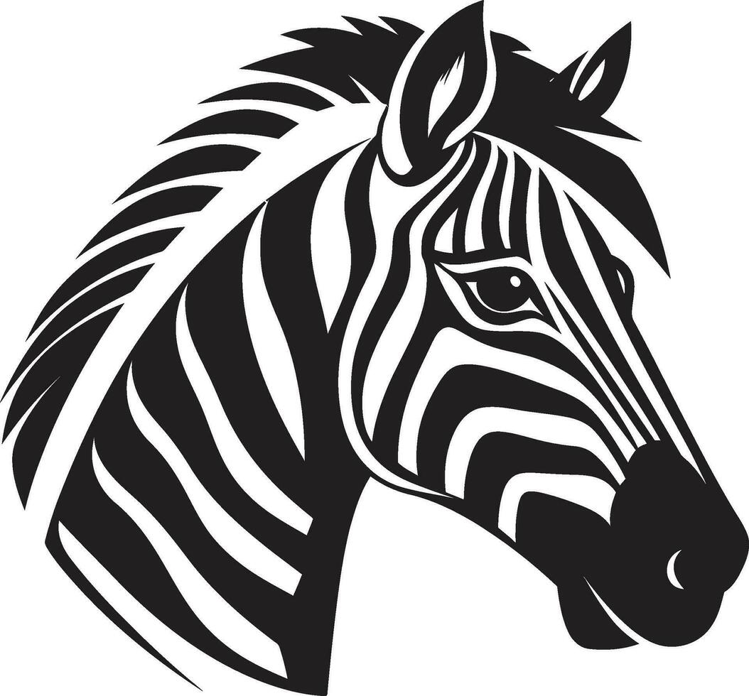 zebra's stil wandeling embleem zwart en wit gestreept majesteit vector