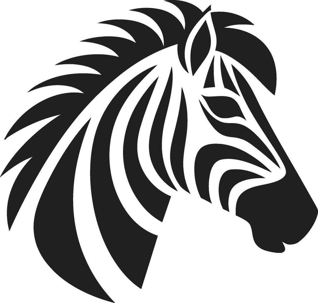 monochromatisch zebra's vorstelijk genade zebra's elegant majesteit icoon vector