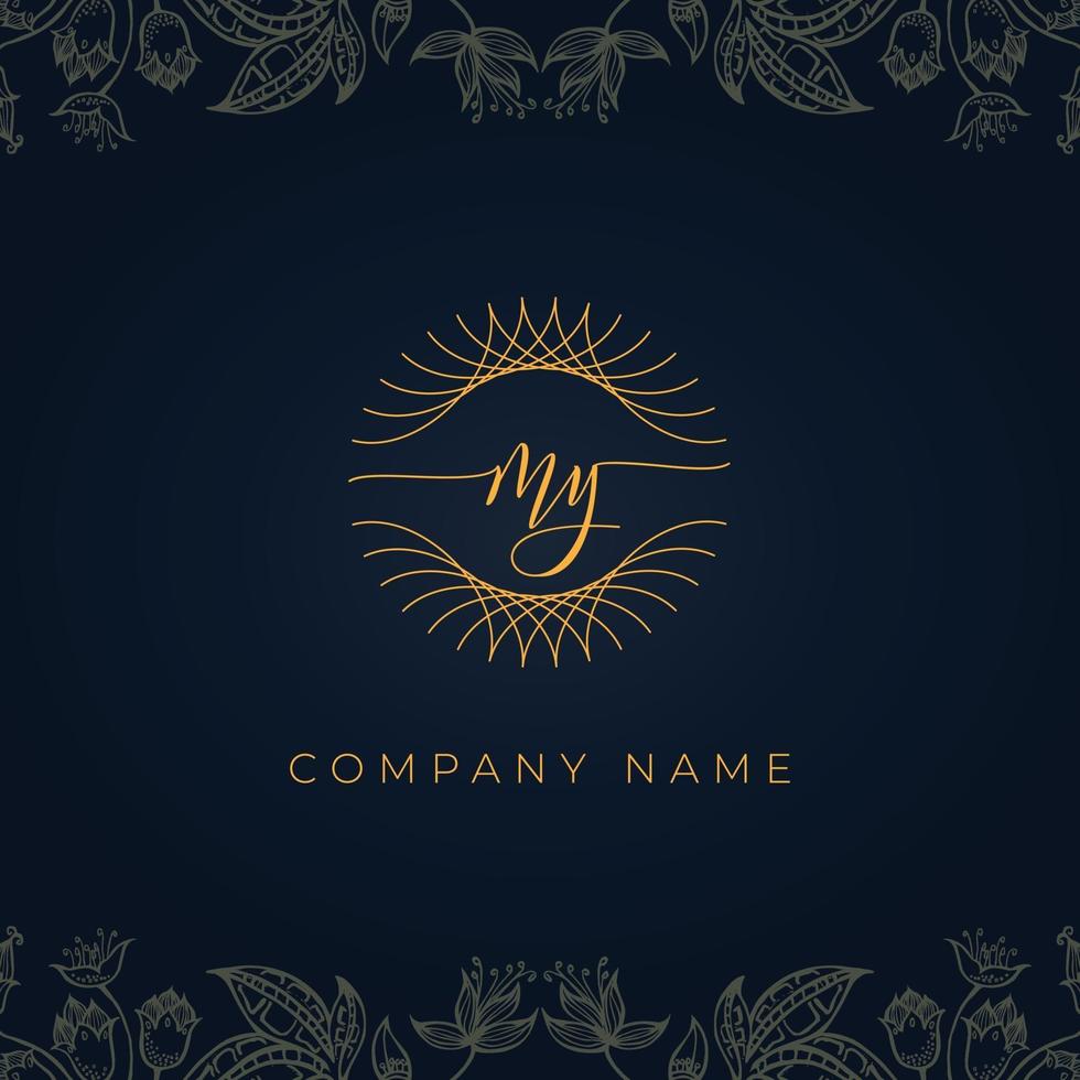elegante luxe letter mijn logo. vector