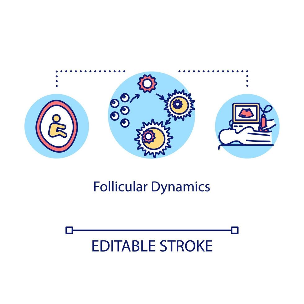 folliculair dynamisch concept icoon vector