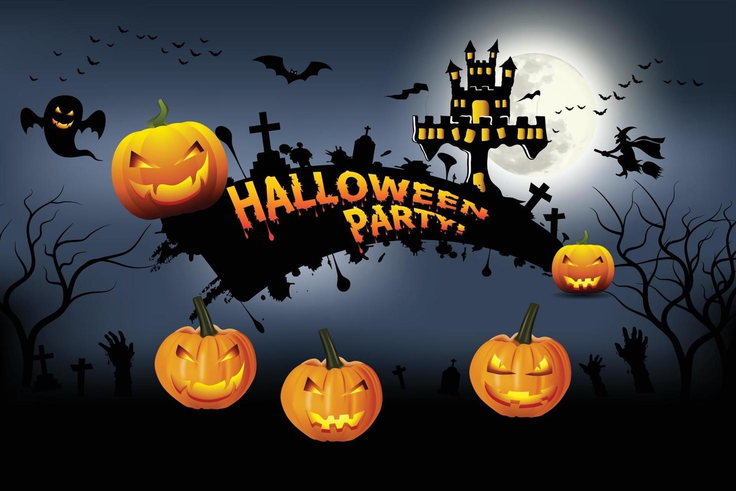 halloween vector belettering halloween-feest.