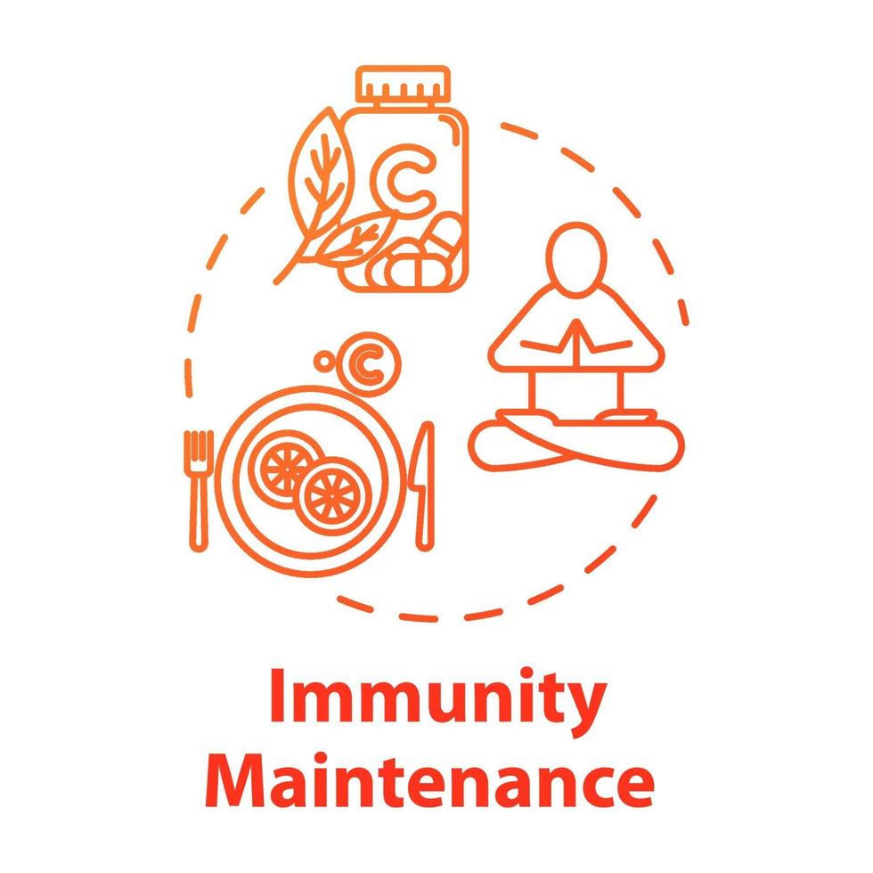 immuniteit onderhoudsconcept icoon vector